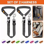 2x Dog Seat Belt Pet Travel Car Safety Harness Lead Adjustable Restraint Lead