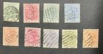 Set of 9 Rare V..R. Stamps from LAGOS, NIGERIA. Used (G-36)