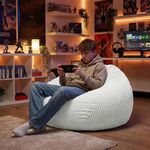 Extra Large Corduroy Bean Bag | Lounging Chair | 102x102x92 cm