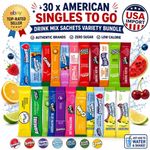 30 x American Singles To Go Drink Mix Sachets Variety Bundle | USA IMPORT