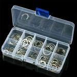 8-18mm 304 Stainless Steel External Circlip Retaining Ring Assortment Kit 100Pcs