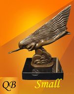 ART DECO COMET BRONZE MINI FIGURINE SCULPTURE STATUE FRENCH CAST  NAKED FIGURE
