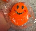 Halloween Ghost Squeeze Ball Squishy Stress Reliever Orange Foam / cream  filled