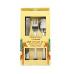 Kids Cutlery Set 3pcs Young Diners Toddler Tableware Animal Embossed Handles