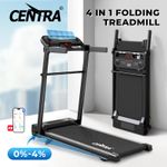 Centra Folding Treadmill Running Machine 4 in 1 Walking Pad Bluetooth LED Remote