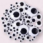 Self Adhesive Googly Eyes Stick On Wobbly Wiggly Arts Craft 7mm To 20mm