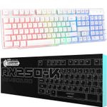 Gaming Keyboard for PS5, PS4, Xbox , PC Gaming LED RGB Backlit - White