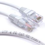 3m White Network Ethernet RJ45 Cat5E-CCA UTP PATCH 26AWG Cable Lead