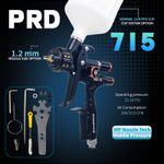 PORPHIS PRD-715 MP Type Nozzle 1.2mm Automotive Spray Gun, Black
