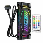 PC Fans Hub Controller Connector RGB Magnetic Temp Control 12 Ports 4-Pin PWM