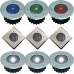 Solar Power Colour Changing/White Led Decking Deck Lights Garden Patio Driveway