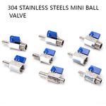 Stainless Steels Mini Ball Valve Male/Female 1/4"-3/8"-1/2" BSP Dia 8mm~12mm 304