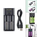 2 Slot Smart Battery USB Charger Universal for Li-Ion/Imr AA/AAA Ni-Mh/Ni-Cd