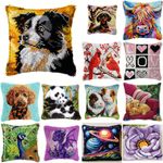 Dog Dinosaur Yak Latch Hook Kit Pillow Case Embroidery Cushion Cover Making Kits