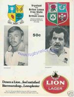 BRITISH ( & IRISH ) LIONS v ORANGE FREE STATE 24th May 1980 RUGBY PROGRAMME