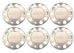6 pcs 22.5" Polished Stainless Stell Wheel Cover Trims For MAN TRUCK-BUS
