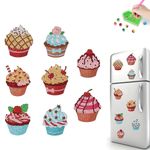 6pcs 5D DIY Assorted Cute Cupcake Diamond Magnets Kit for Beginners