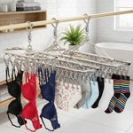 Stainless Steel Socks Drying Rack Windproof Underwear Socks Holder  for Home
