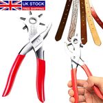 9" Leather Hole Punch Heavy Duty Hand Pliers Belt Holes 6 Sized Puncher Tool UK