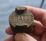 Original 1920s Pratts Petrol Can Brass Lid Vintage Antique Automobilia Garage