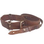 Vintage British Army Sam Browne Leather Belt Military Officer Belt Brown