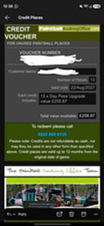 Delta Force Paintball Credit