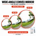 Convex Traffic Mirror 30/45/60cm Wide Angle PC Blind Spot Road Garage Security