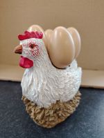 Vintage Reisin Chicken Egg Spoon Holder and 4 Egg Spoons Retro Kitchenalia