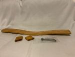 100mm wide Curved ash canoe kneeling thwart and deep dish yoke  with fixings