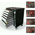 473 US PRO TOOL CHEST BOX WITH TOOLS TRAYS 6 DRAWER ROLLER CABINET 154 PC 