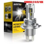 H4 Motorcycle Bright White Light Led Headlight Bulb High Low Kit Beam Lamp 6500K