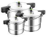 16L/18L Induction Base Aluminium Pressure Cooker X-Large Family Size Steamer New