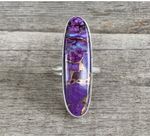Purple Copper Turquoise Gemstone 925 Sterling Silver Handmade Ring All Size SR48