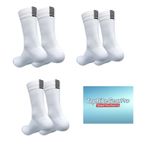 3 Pairs Pro Mens Cycling Socks 38-45 Breathable Non Slip Performance White