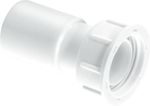 Mcalpine R6A 0.75" Straight Female Overflow Coupling With Loose Nut, White