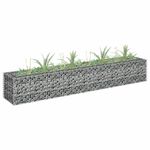 Gabion Raised Bed Basket Planter Outdoor Plant Pot Galvanised Steel vidaXL