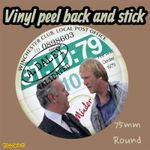 Minder TV Series Arthur Daley Retro Tax Disc Vinyl Sticker Classic 1979 75mm car