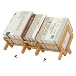 ohbien Expandable Tilting Bookcase, Bamboo Desktop (35-68)*22*25cm, Wood