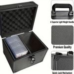 Graded Trading Card Storage Box Case Fits PSA BGS SGC Slabs 44 Cards Black
