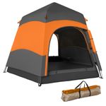 Outsunny Double Layer Pop Up Camping Tent with Rainfly Shelter, Refurbished