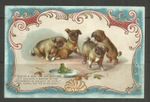 🤩 OSBURGH – NETHERLANDS. POSTCARDS. PUGS / DOGS & FROG. UNUSED.