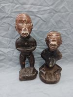 Set Of African Authentic Cultural Bakongo  Villi Fetish Figures From Congo 