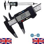 6'' LCD Digital Vernier Caliper Black Micrometer Measure Tool Gauge Ruler 150mm