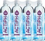Alkaline Ionised Spring Water pH9+ Purified Electrolytes Clean ACTIPH 1L x 12Pk