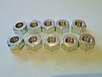 BSA TRIUMPH 3/8" CYCLE THREAD CEI 26TPI FULL NUTS BRIGHT ZINC x 10 UK MADE