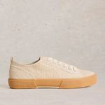 White Stuff Pippa Cord Lace Up Trainers Light Natural Comfortable Everyday Fit