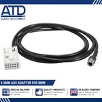 3.5mm AUX Input Cable FOR CD AUX Button Quadlock Stereo Adapter FOR BMW 5 Series