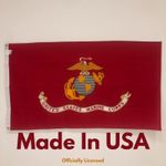 Marine Corps Flag 3 ft. X 5 ft.  (MADE IN USA)