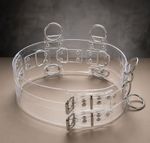 Transparent BDSM Waist Belt 10x130 Erotic Restraint Belt 5 Rings 6 O Ring