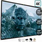 100 Inch 16:9 Front & Back Rear Projection Screen Curtain Film for All Projector